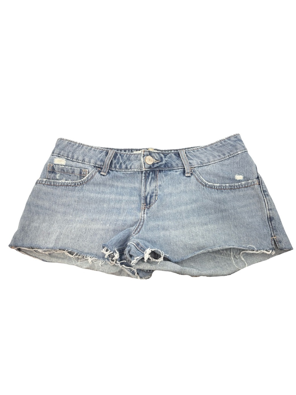 Hollister Light Wash Frayed Denim Shorts